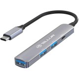 Cumpara ieftin Hub USB 3.1 Tellur, 4 port: 2xUSB 2.0 + 1xUSB-C