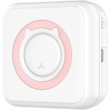 Mini imprimanta, tehnologie printare termic, conectivitate Wi-Fi, format A8, compatibil android, IOS, alb/roz