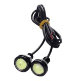 Set 2 x LED Auto 23mm 12V 9W ALB, Impermeabil IP65, SMD cu Lupa, Lumini Pozitie, Semnalizare, Interior, Barci, Panouri Publicitare