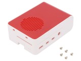 Carcasă Raspberry Pi 4 B ABS Alb-Roșu
