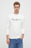 Cumpara ieftin Pepe Jeans hanorac de bumbac Ryan barbati, culoarea alb, cu imprimeu