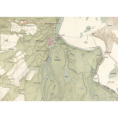 Harta Romaniei Meridionale &amp;ndash; Braila si imprejurimile, 1864, 50x70cm, reproducere foto