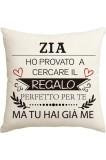 Pernă Cadou pentru Mătușă, Cadou de Ziua de Naștere pentru Mătușă, Decorativ de Crăciun pentru Familie 45 x 45 cm (Mătușă)