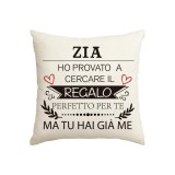 Pernă Cadou pentru Mătușă, Cadou de Ziua de Naștere pentru Mătușă, Decorativ de Crăciun pentru Familie 45 x 45 cm (Mătușă)