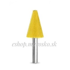 Biax sculptura lemn SABURR - Cap conic 13 mm tija 6 mm, Granulatie Saburr FINA - GALBENA