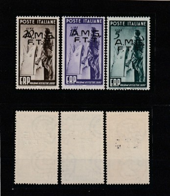 Italia , Triest 1949 - Organizatii Internationale , Planul de reconstructie a Europei, , MNH , Mi.67-69 foto