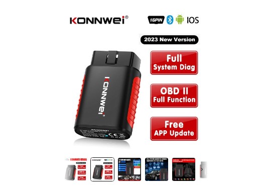 Tester AUTO 2024 Bluetooth OBD2 Scanner KONNWEI Full System OBD II