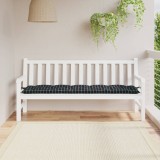 Gossi perna banca de gradina negru carouri, 180x50x7cm, textil oxford