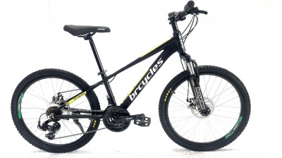 Bicicleta MTB 26&amp;Prime; BR Tornado, cadru Aluminiu, 21 viteze, cu Shimano, Negru foto