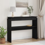 Masă de consolă vidaXL Negru Stejar 80x30x102 cm Lemn