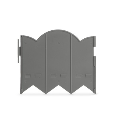 Set bordura de gradina gard - 20 x 17,5 cm - gri - 12 buc pachet foto