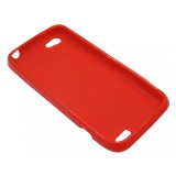 Husa silicon rosie pentru HTC One V