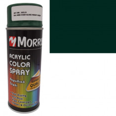 Spray vopsea verde, RAL 6005, lucioasa, Morris, 400 ml, acrilica, cu uscare rapida, pt. lemn, metal, aluminiu, sticla, piatra, mase plastice foto