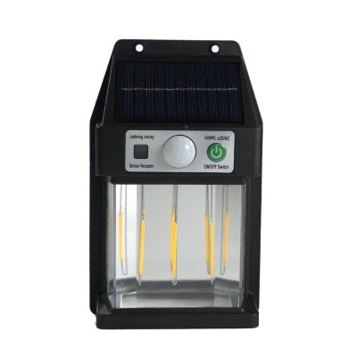 Lampa solara perete, 3 LED, senzor miscare, 60W, 1+1 gratis foto