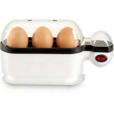 Fierbator de oua Eggolino Trisa, 380 W, 3 oua, 16 x 6 x 23 cm, 3 trepte, 100 ml, Alb