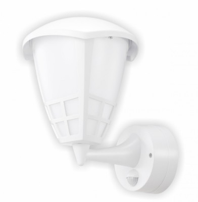 Aplica de exterior alba E27 max.60W IP65 cu senzor de miscare, distanta de detectie maxim 12m, 140 foto