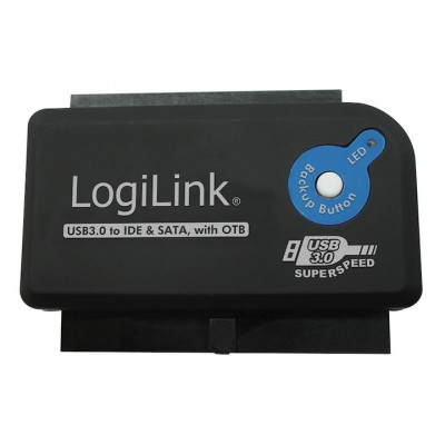 Adaptor USB 3.0 (T) la IDE &amp;amp; SATA, One Touch Backup, LogiLink AU0028A foto