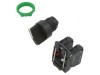 Comutator rotativ 22mm 2NC NO negru IP66
