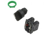 Comutator rotativ 22mm 2NC NO negru IP66