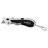 Mini cutit trapezoidal NEO TOOLS cu 4 lame si corp din aluminiu