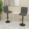 vidaXL Scaune de bar, 2 buc., gri &icirc;nchis, material textil