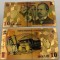 10 LEI 2005 (REPLICA / REPRODUCERE / SUVENIR) POLIMER (PLASTIC) PLACATA CU AUR DE 24K