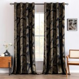 Set 2 Bucati Draperie,Tip Blackout, 140 x 260 cm, Design Modern, Negru - CN