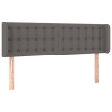 Cumpara ieftin Tablie de pat cu aripioare gri 147x16x78/88 cm piele ecologica