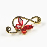 Brosa martisor Cheia Sol si fluture rosu