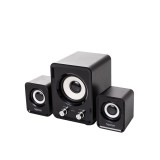 BOXE SPACER 2.1, RMS: 11W (2 x 3W + 5W), control volum, USB power, black, &quot;SPB-807-BK&quot; (timbru verde 2.00 lei)