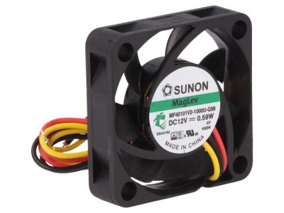 Ventilator DC Axial 12V 40x40x10mm 11.89m3/h 20.6dBA foto