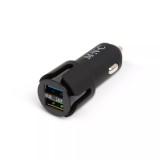 Adaptor Auto Bricheta 2 Porturi USB 2.4A M&#039;N&#039;C Negru Incarcator Rapid Universal iPhone iPad Smartphone Tableta GPS