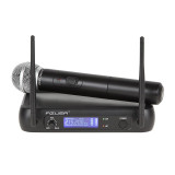 Set microfon VHF Azusa, modulatie FM, antena integrata