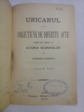 URICARUL sau COLECTIUNE DE DIFERITE ACTE care pot servi la ISTORIA ROMANILOR - Theodor CODRESCU - Iasi, 1895