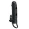 Manson / Extensie Penis Cu Rabbit Si Vibratii, Negru, 14 cm