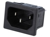 Conector de Alimentare AC Soclu Tată 10A IEC C14