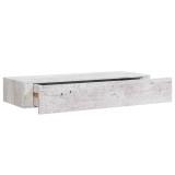 Cumpara ieftin Dulap de perete cu sertar, gri beton, 60x23,5x10 cm, MDF