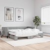 VidaXL Pat de zi cu extensie și saltele, gri deschis 90x190 cm textil 3196606