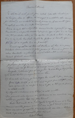 Scrisoare Teodor Burada catre ministru, despre masuri contra fulgerelor , 1914 foto
