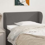 Gossi tablie de pat cu aripioare gri 83x23x78/88 cm piele ecologica