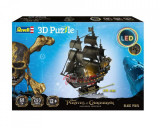 3D Puzzle Perla Neagra cu LED