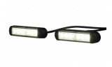 Set 2 Lumini de Zi DRL 12 LED Auto Universal 12/24V, Oprire Automata, Intensitate 1400 CD, IP68