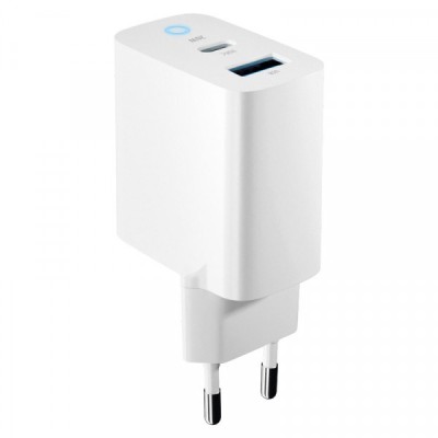 Incarcator Retea Forever TC-06-20AC, 20W, 3A, 1 x USB-A - 1 x USB-C, Alb foto