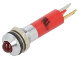 Lampă LED cu clipire roșie 24VDC &Oslash;8mm
