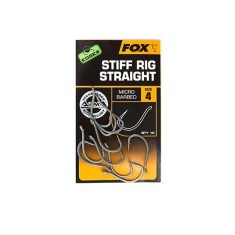 Carlige Fox Edges Stiff Rig Straight, Nr.8, 10buc/plic