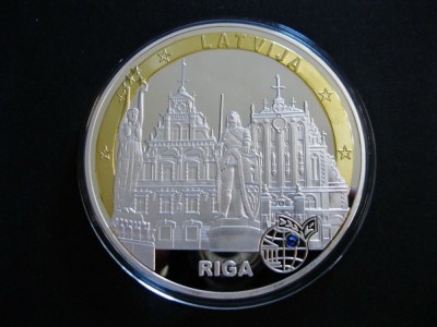 A170-Medalie mare Letonia Europa Riga Latvija CE-Germania 2014. foto