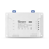 Releu WiFi Smart Sonoff 4CH R3, 4 Canale, 2200W, 10A, Control Aplicatie, Automatizare Casa, Compatibil Sina DIN