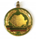 INSIGNA PIONIER MEDALIA PT APARAREA PATRIEI EMAIL RECE FARA BARETA PIONIERI, Romania de la 1950