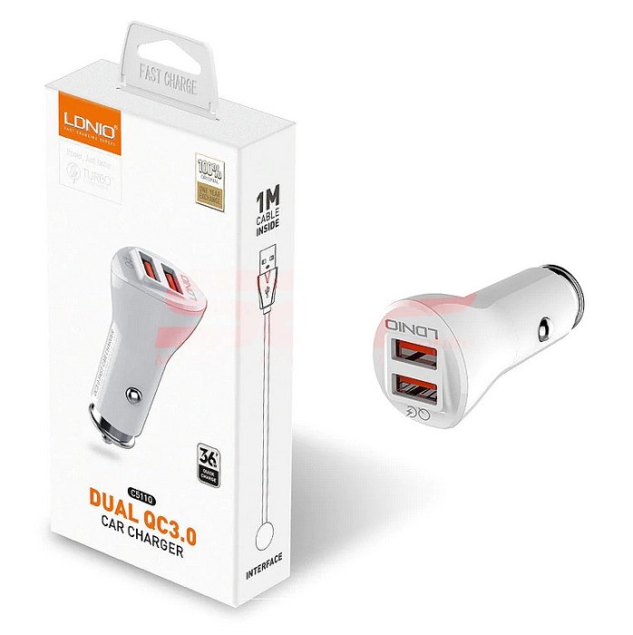 Incarcator auto Dual USB 36W Quick Charge LDNIO C511Q