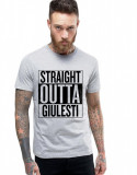 Cumpara ieftin Tricou barbati gri cu text negru - Straight Outta Giulesti - L, THEICONIC